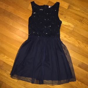 Speechless brand Dark Blue dress w/lace & sequins